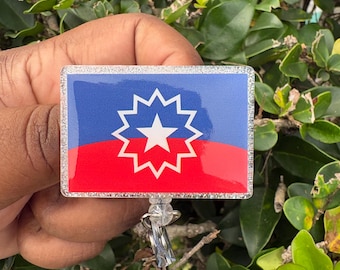 Juneteenth Flag Badge Reel | Educational Black History Accessory | Freedom Day ID Holder | Retractable Badge Reel | Cultural Awareness Gift