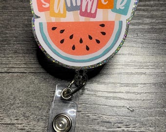 Summer Fun Watermelon Badge Reel