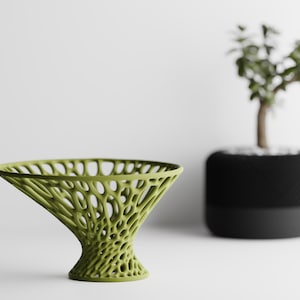 Voronoi Bowl – Modern 3D-Printed Decorative Bowl | Unique Centerpiece & Home Decor Accent