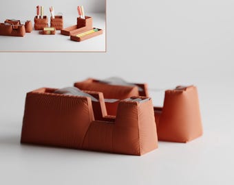Modern 3D-Printed Tape Dispenser – Soft Office Decor