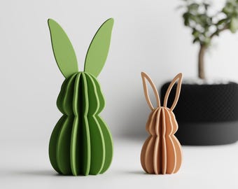 3D-Printed Easter Bunny Decor – Modern Spring Mantel Decoration