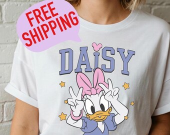 Classic Daisy Duck Shirt, Retro Disney Girls Trip Tee, Toddler Daisy Shirt, Magic Kingdom Family Matching Shirt 2025