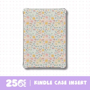 Pastel Coffee E-Reader Insert, Clear Case Insert for Kindle, Kobo & iPad Clear Case, Cute, Bookish, Cozy Reading Accessory