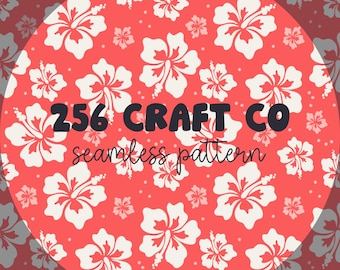 Hawaiian Florals Seamless Pattern, summer digital paper, tropical flowers, summer background, hawaiian flowers, digital paper pack, flower