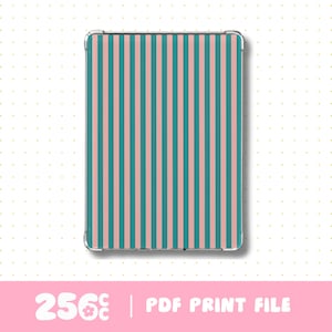 Seaside Stripes E-Reader Case Insert Digital Download, kindle insert, kindle paperwhite, kindle basic, kindle colorsoft, bookish quote
