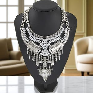 Mehrreihiger klobiger Goldketten-Choker: Gothic Kragen-Halsketten-Set
