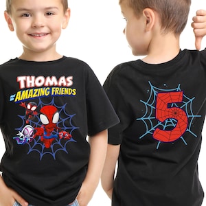 Spidey und seine erstaunliche Freunde Geburtstag Shirt, benutzerdefinierte Spidey Geburtstag Junge Shirt, Spidey und seine erstaunliche Freunde Shirt