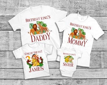 Lion King verjaardag familieshirts, Simba verjaardagsshirt