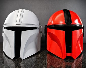 DIY Mandalorian Helmet Kit – Raw 3D Print Cosplay Helmet – Ready to Sand & Paint – Wearable Prop – Customizable Armor Build