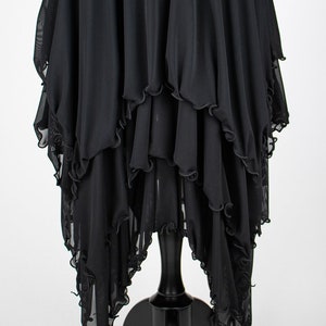 Black chiffon handkerchief skirt online
