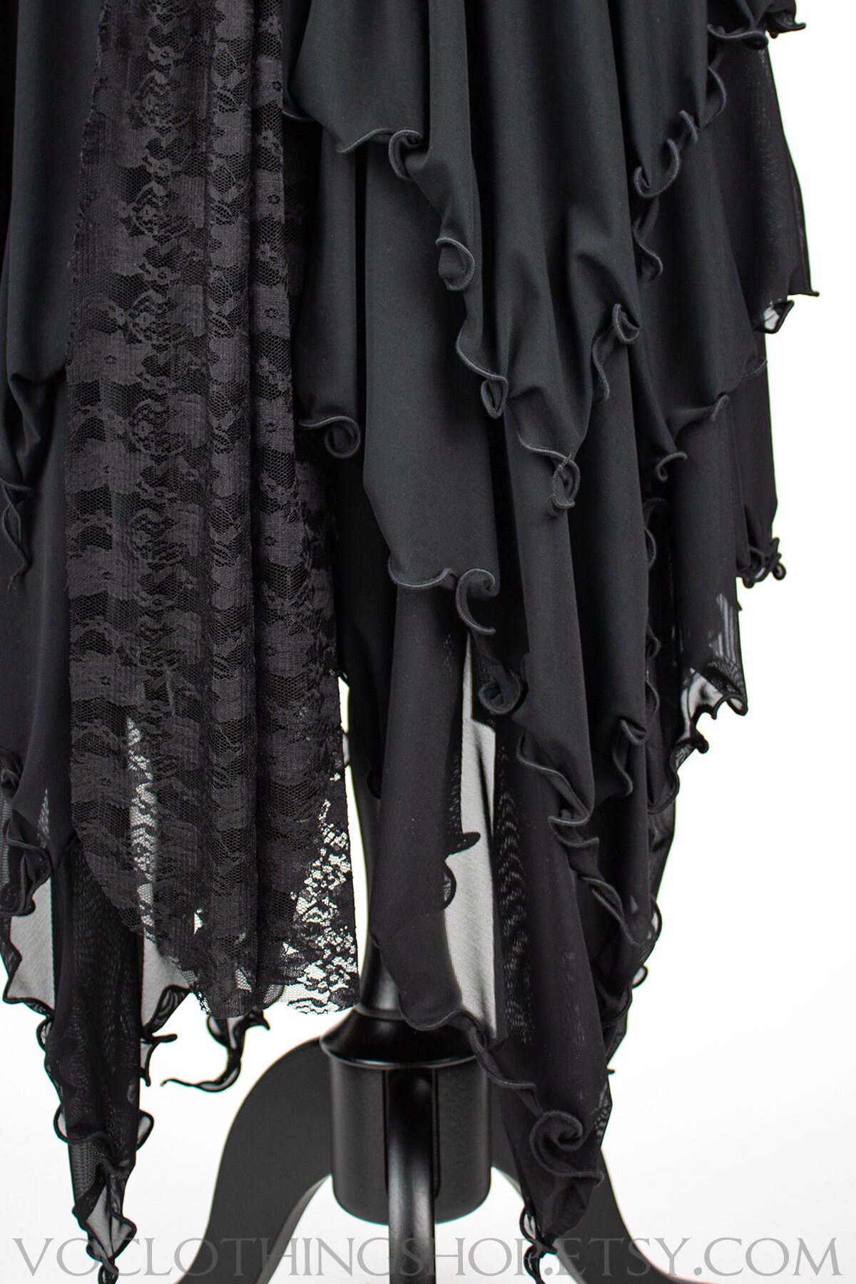 WITCHY BLACK LAYERED Sheer Mesh Tiered Maxi Skirt - Etsy