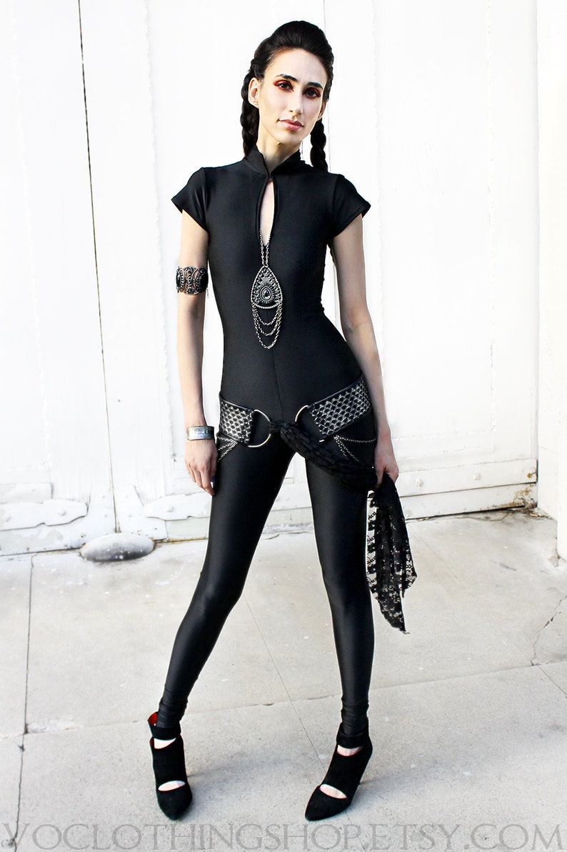 BLACK MATTE CATSUIT with short sleeves BLACK MATTE CATSUIT with short sleeves