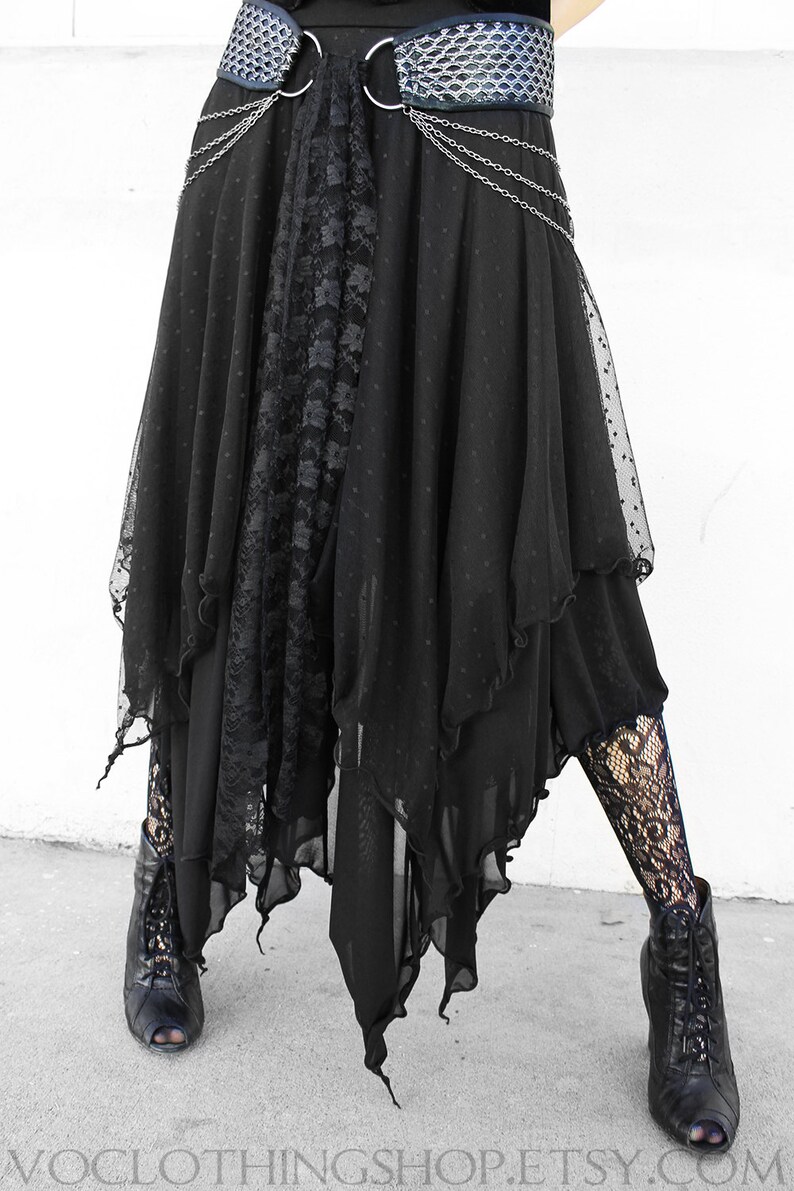 WITCHY DOTTED TULLE and sheer mesh layered maxi skirt image 4