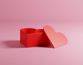 Heart-Shaped Gift Box STL – 3D Print File, Digital Download | Romantic Valentine’s Day Gift for Jewelry, Chocolates & Surprises