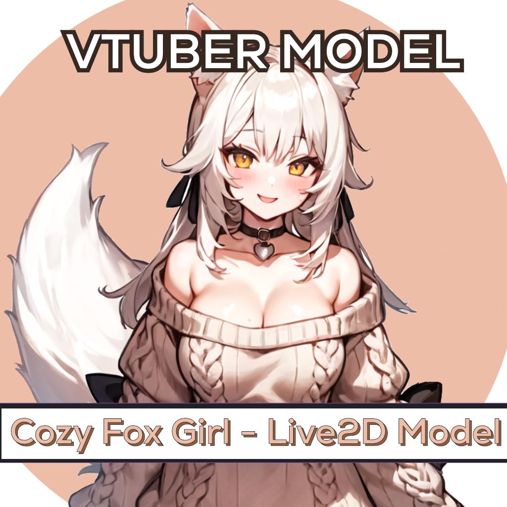 Live2D Model - Cozy Fox Girl / Premade / Animal Vtuber / Streamer / 2D Model Assets / Twitch / Anime / Vtuber / 2D Model