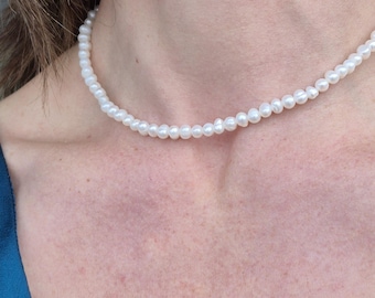 Pearl Beaded Necklace - Elegant Wedding Gemstone Jewelry