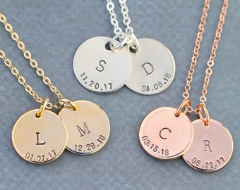Children Initial Necklace Gift • Rose Gold Mothers Day Present • Personalized Rose Gold Initial Mommy Necklace •Dainty Charm Mother Gift