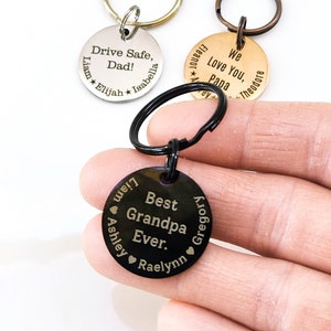 Grandpa Gift Fathers Day Papa Birthday Gift New Dad Keychain Custom Daddy Gift for Pops Grandfather Keyring Papi Love You Dad Phrase Quote