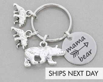 Mom Keychain Mother Gift Mama Bear Gift \u2022 Funny Mom Gift Unique Funny Mother Keychain Bear Grandma Keychain New Mom to Be Gift Mommy Bear