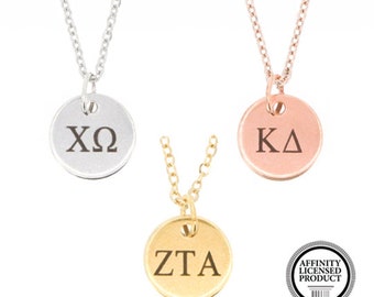 Sorority Necklace • Big Sister Jewelry • Rush Gift • Custom Bar Necklace • Greek Letters • Chi Omega Kappa Delta Gamma Alpha Beta Epsilon