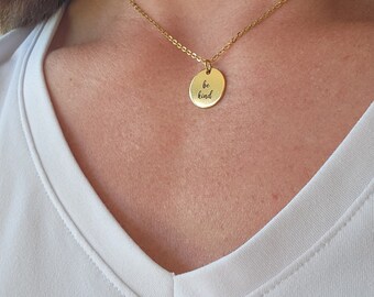 Collar con palabras, joyería minimalista, regalo motivador