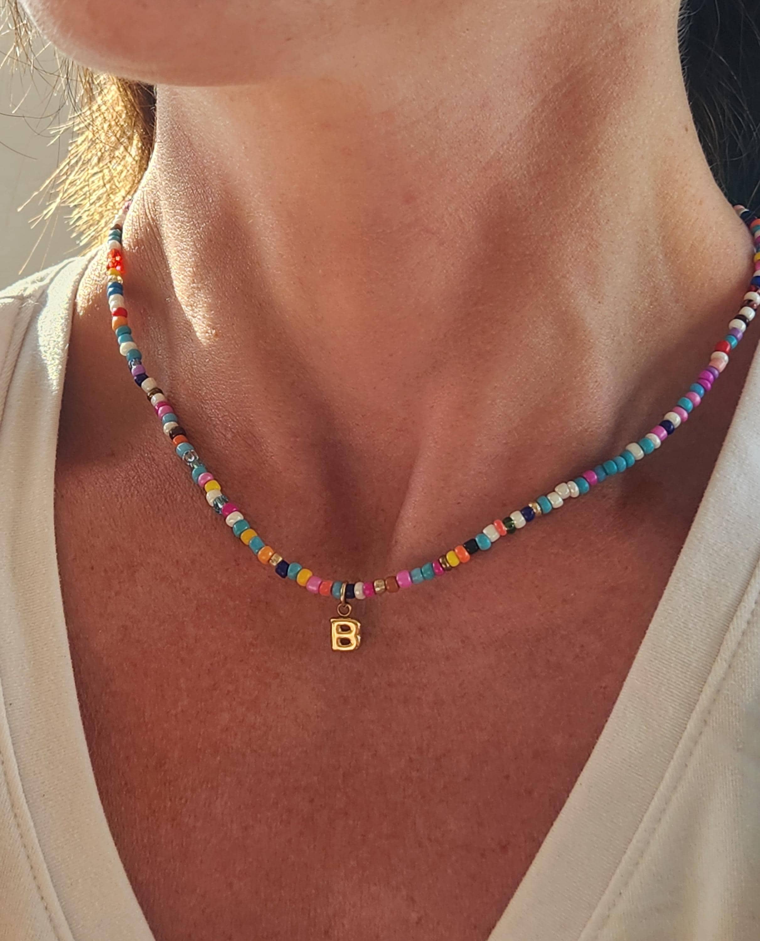◆VVV◆ Summer mix smile bead necklace 23SSNK077MXF Summer Mix Smile Beads Necklace - VVV | 60% - Asian Fashion