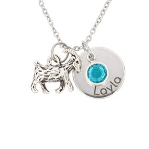 Cadeau pour amateur de chèvre Collier de chèvre personnalisé Collier de chèvre personnalisé pour enfant