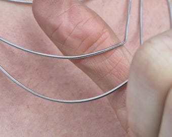 Round Box Chain, 1.2mm Silver: Gold Dainty Layering Necklace