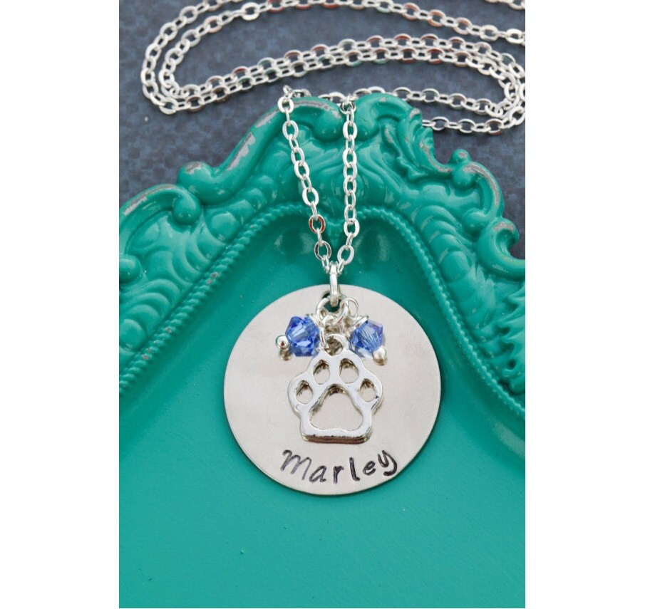 Personalized Dog Necklace Dog Name Dog Jewelry Pet Etsy