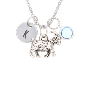 Goat Lover Gift Goat Necklace Personalized Farm Goat 4H Gift Kid Necklace Pet Show Goat Funny Farm Animal