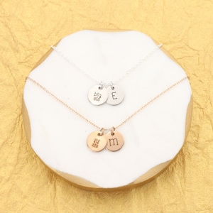 Big Sister Necklace Sorority Sister Gift New Baby Little Sis Tiny Charm Necklace Custom Initial Sibling Gift Little Middle Grandbig