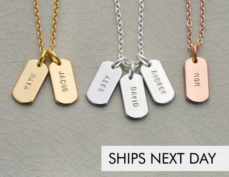 dainty dog tag necklace