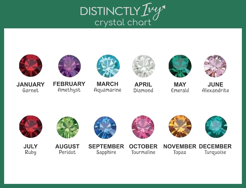 Swarovski Crystal Birthstone Charm - Sterling Silver, Gold Filled image 3