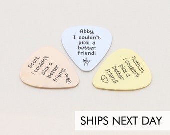 Friend Gift • Custom Guitar Pick • Couldn't Pick Better Girlfriend Gift • Husband Birthday • Musician Rock Band I Love You Romantic Gift