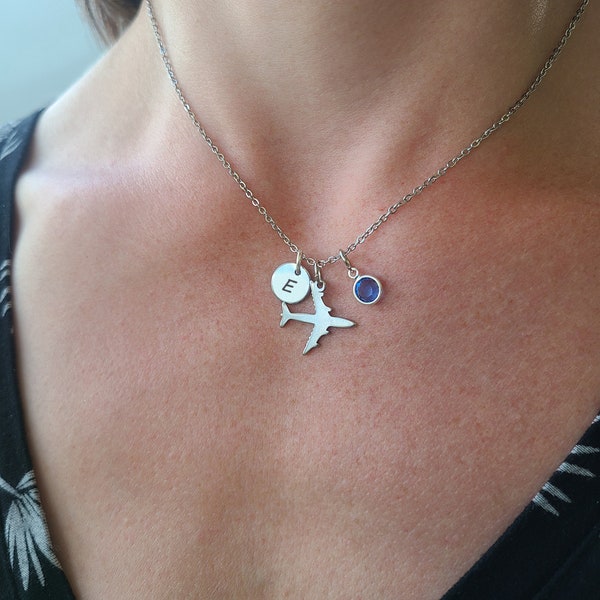 Airplane Necklace Etsy