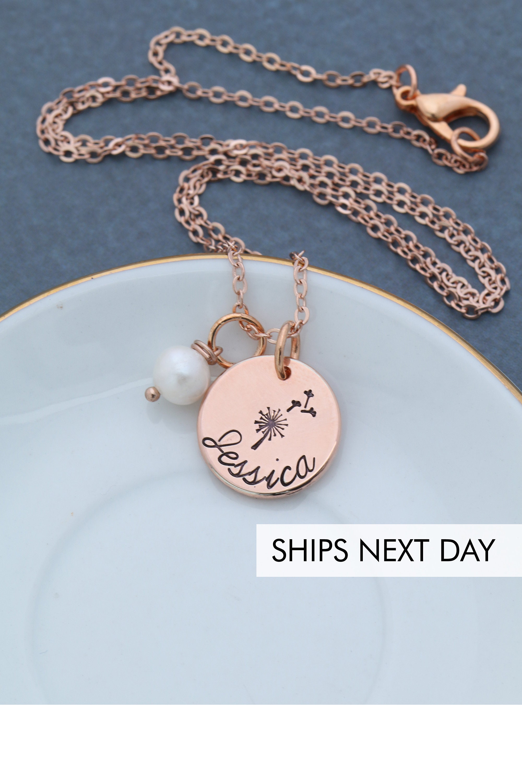 Wish Necklace Dandelion Wish Jewelry Make a Wish Gift Etsy