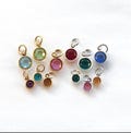 Swarovski Crystal Charm: 6mm or 4mm Silver or Gold Birthstone Add-On