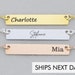 Silver Bar Necklace Rose Gold Bar Necklace Custom Name Bar Nameplate Necklace Personalized Bar Layered Bar Jewelry / Horizontal 