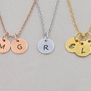 Dainty Initial Necklace Tiny Gold Initial Jewelry Mom Gift Letter Necklace Women Gift Custom Initial Charm Small Alphabet Minimal image 5