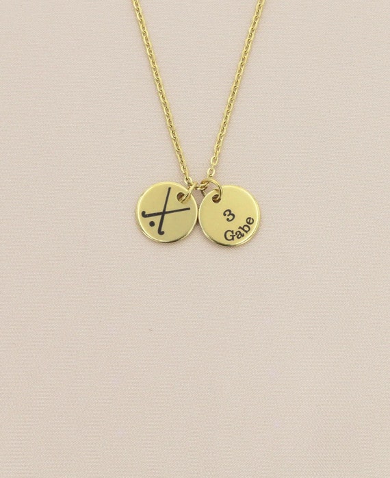 Personalized Field Hockey Necklace: Player Name & Number, Stainless Steel