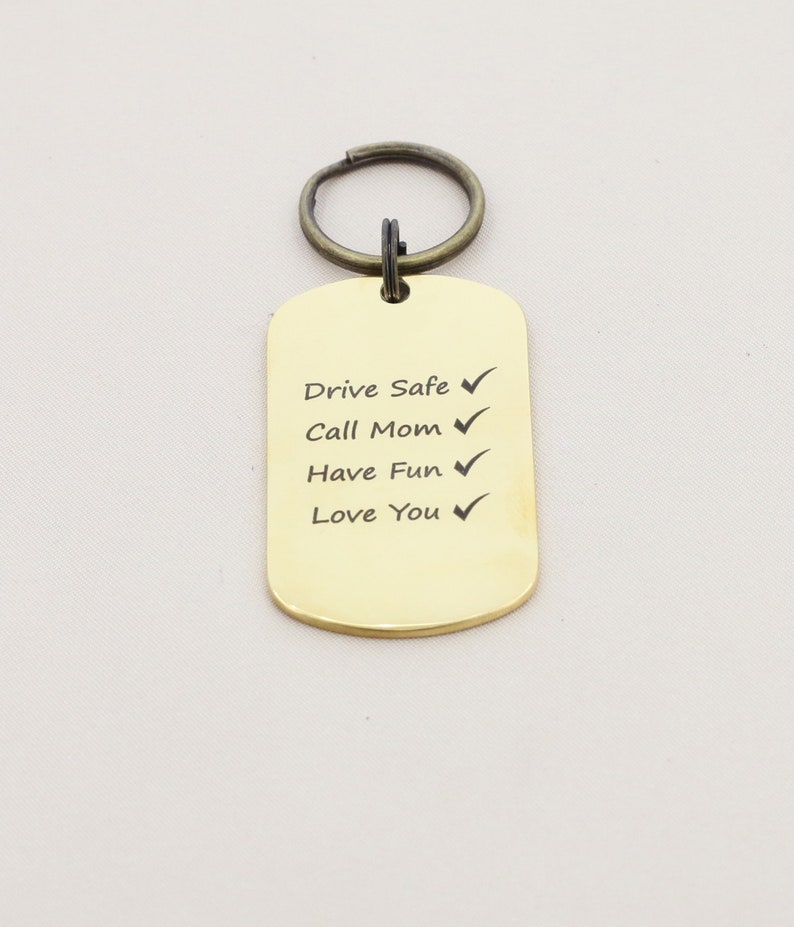 Dog Tag Keychain Custom Guys Gift Military Dog Tag Keyring Deployment Gift for Him Father Dad Quote Husband Gift Going Away Family image 6