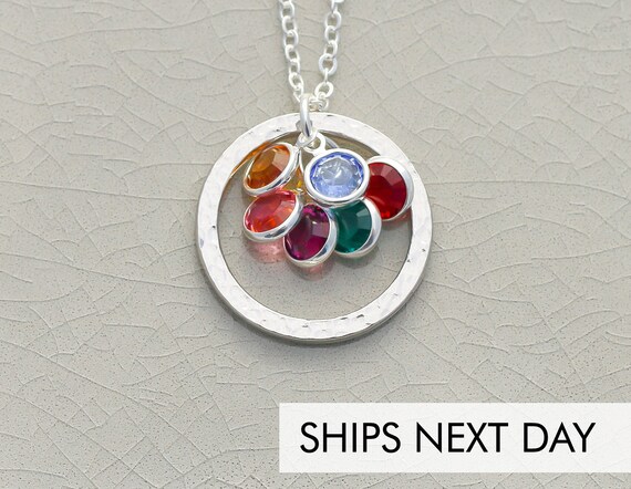 etsy birthstone necklace