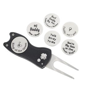 Custom Golf Marker with Divot Tool, Magnetic, Personalized Golfer Gift