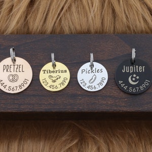 Dog Tag Personalized Pet Tag Microchipped ID Collar Tag Custom Cat Tag New Puppy Gift New Dog Lover Gift Double Sided Thick image 9