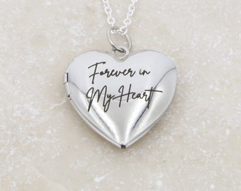 Custom Locket Necklace • Wife Gift Valentine Jewelry • Custom Engraved Personalized Mom Necklace • Mother Day Gift Waterproof Romantic