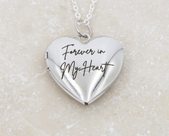 Custom Locket Necklace Wife Gift Valentine Jewelry Custom Engraved