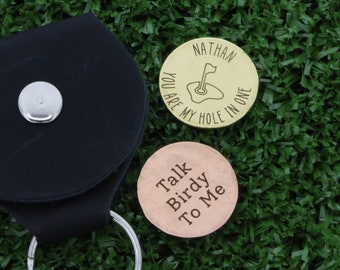 Personalized Golf Ball Marker Set, Engraved Golfer Gift