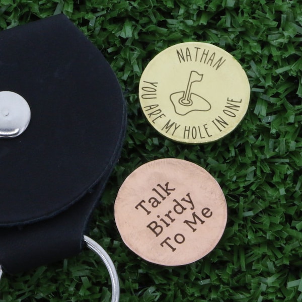 Personalized Golf Ball Marker Set, Engraved Golfer Gift