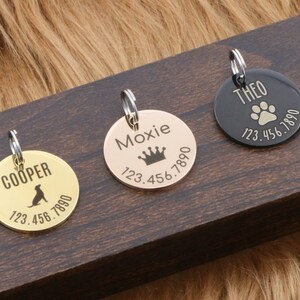 Custom Pet Tag Dog Tag ID Pet Identification Tag Personalized Cat Tag New Dog Pet Name New Puppy Gift Microchipped Collar Tag image 6