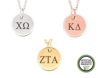 Sorority Necklace • Big Sister Jewelry • Rush Gift • Custom Bar Necklace • Greek Letters • Chi Omega Kappa Delta Gamma Alpha Beta Epsilon